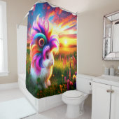 かわいいバニー シャワーカーテン (インサイチュ)