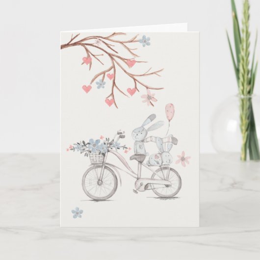 かわいいバニー。 シーズンカード (正面)