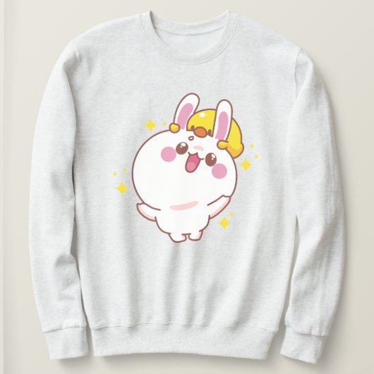 かわいいバニー スウェットシャツ (デザイン正面)