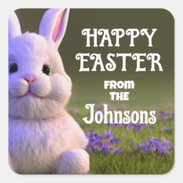 かわいいバニー スクエアシール