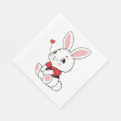 かわいいバニー スタンダードランチョンナプキン (角)