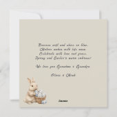 かわいいバニー&トイレブルーイースターエッグ シーズンカード (裏面)