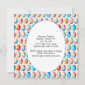 かわいいバニー&バスケットブランチスクエア 招待状 (裏面)