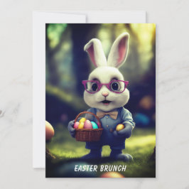 かわいいバニー&バスケットブランチ 招待状