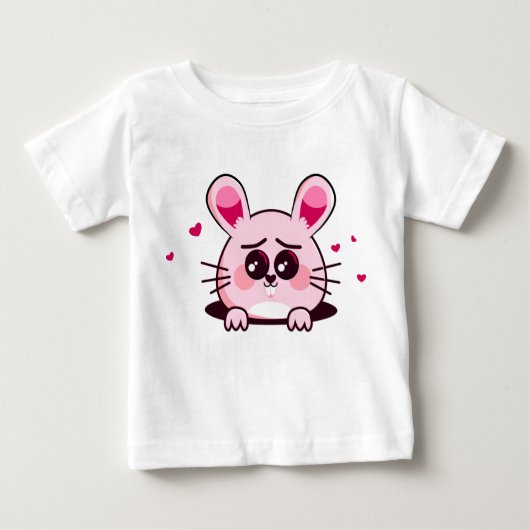 かわいいバニー ベビーTシャツ (正面)