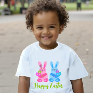 かわいいバニー ベビーTシャツ