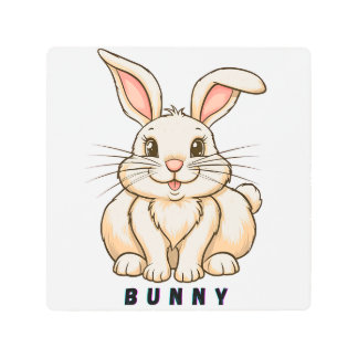 かわいいバニー メタルプリント