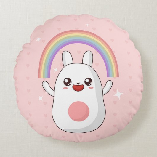 かわいいバニー ラウンドクッション (正面)