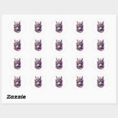 かわいいバニー ラウンドシール (シート)