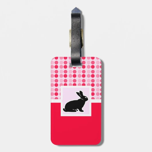 かわいいバニー ラゲッジタグ (裏面縦)