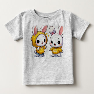 かわいいバニーtシャツ ベビーTシャツ
