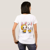 かわいいバニーTシャツ Tシャツ (裏面フル)