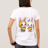 かわいいバニーTシャツ Tシャツ (裏面)