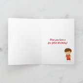 かわいいバパーソナライズされたスケット誕生日 カード (内部)