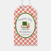 かわいいバビシャワー寿司とサーモン転がテーマ ギフトタグ (裏面)