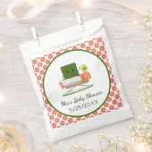 かわいいバビシャワー寿司とサーモン転がテーマ フェイバーバッグ (クリップ留めされた状態)