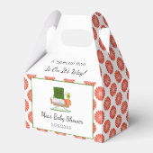 かわいいバビシャワー寿司とサーモン転がテーマ フェイバーボックス (正面サイド)