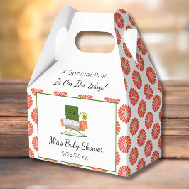 かわいいバビシャワー寿司とサーモン転がテーマ フェイバーボックス