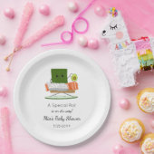 かわいいバビシャワー寿司とサーモン転がテーマ ペーパープレート (パーティー)