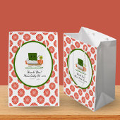 かわいいバビシャワー寿司とサーモン転がテーマ ミディアムペーパーバッグ