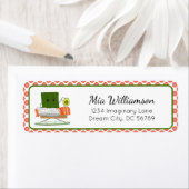 かわいいバビシャワー寿司とサーモン転がテーマ ラベル (インサイチュ)