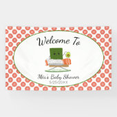 かわいいバビシャワー：寿司とサーモン転が歓迎 横断幕 (横)