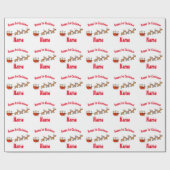 かわいいバビー1stクリスマスサパーソナライズされたンタ ラッピングペーパー (フラット)