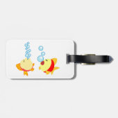 かわいいバブリング漫画の魚の荷物タグ ラゲッジタグ (裏面横)