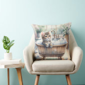 かわいいバブリー子猫バスタイム クッション (椅子)