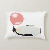 かわいいバブルガムペンギン吹のバブル アクセントクッション (裏面)