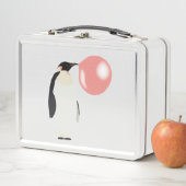 かわいいバブルガムペンギン吹のバブル メタルランチボックス (インサイチュ)
