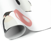 かわいいバブルガムペンギン吹のバブル ラッピングペーパー (ロールコーナー)