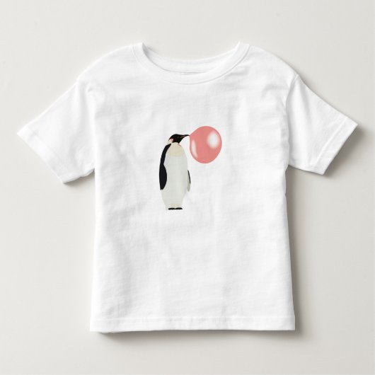 かわいいバブルガムペンギン 泡を吹く トドラーTシャツ (正面)