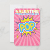 かわいいバブルガム教室バレンタインフォト ノートカード (裏面)