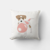 かわいいバブルガム犬の子犬吹のバブル クッション (正面)