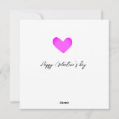 かわいいバブルグムピンクハートハッピーガレンツデー シーズンカード (裏面)