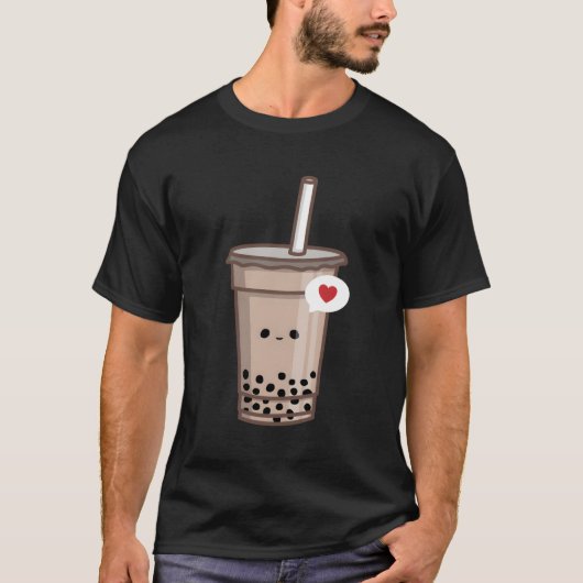 かわいいバブルティーラブボバティー Tシャツ (正面)