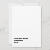 かわいいバブルティー誕生日パーティーへの招待 招待状 (裏面)