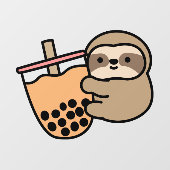 かわいいバブルティー&スロース ウィンドウサイン (シート)