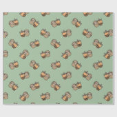 かわいいバブルティー&スロース ラッピングペーパー (フラット)