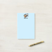 かわいいバブルティー&パンダベア ポストイット (デスク上)