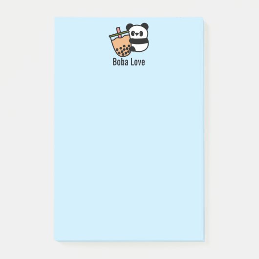 かわいいバブルティー&パンダベア ポストイット (正面)