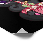 かわいいバブルティーS For Women Boba招き猫 ポスター (角)