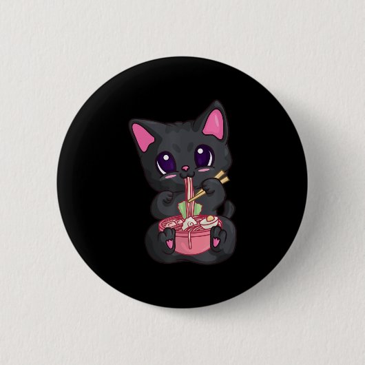 かわいいバブルティーS For Women Boba招き猫 缶バッジ (正面)