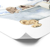 かわいいバブルバス子犬 キッテン風呂 ポスター (角)