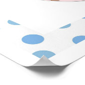 かわいいバブルバス漫画の犬のバスルーム ポスター (角)