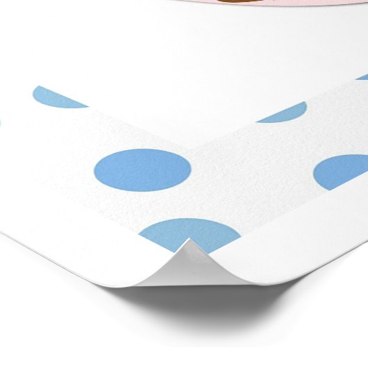 かわいいバブルバス漫画の犬のバスルーム ポスター (角)