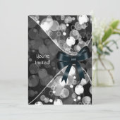 かわいいバブルパーティー招待状テンプレート 招待状 (スタンド正面)