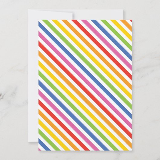 かわいいバブルワードカードの招待状 招待状 (裏面)