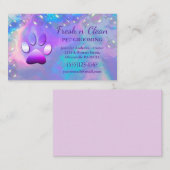 かわいいバブル白熱電球グルーミングサービス 名刺 (正面/裏面)